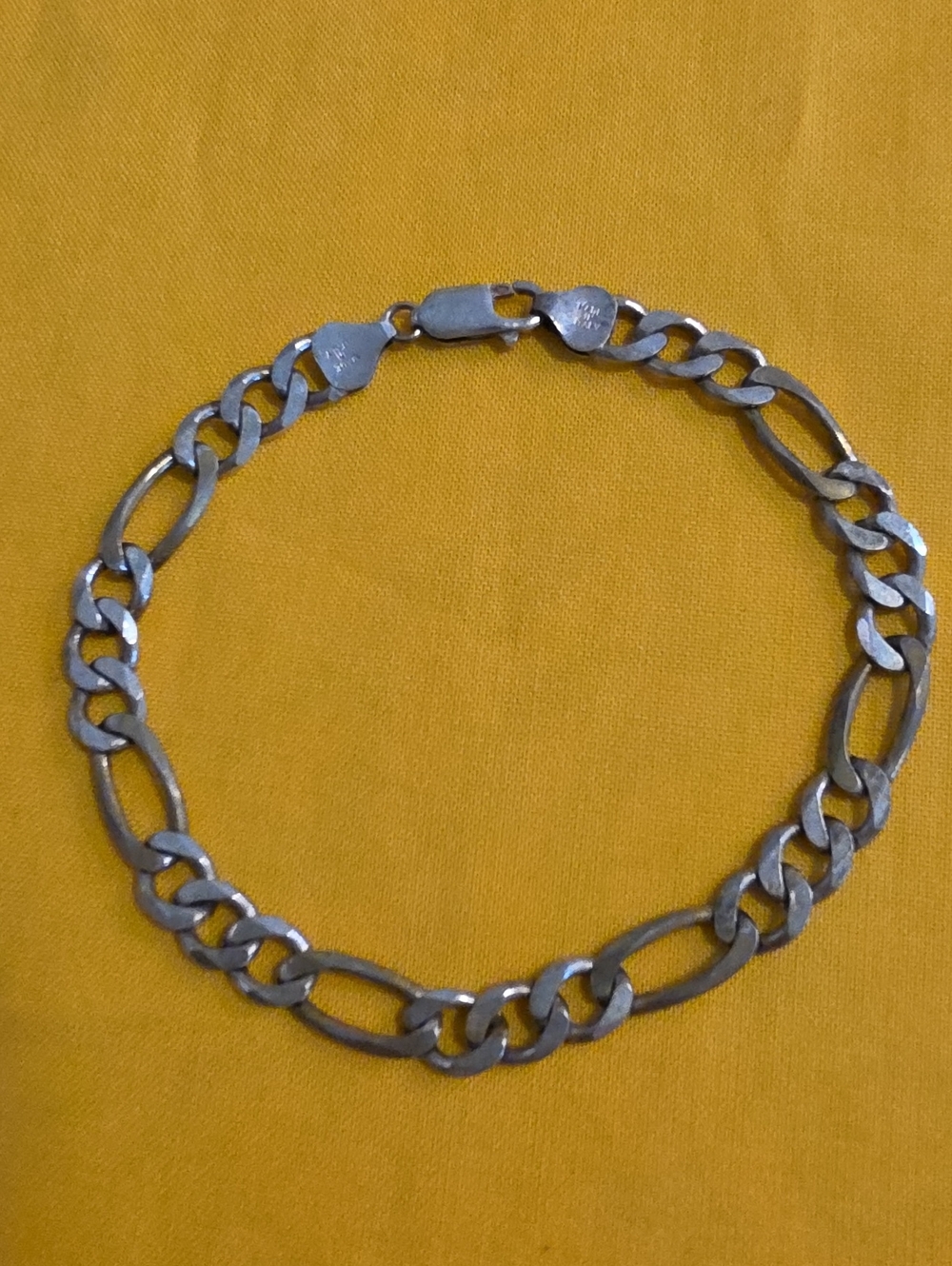 Vintage ▪︎ Marked 925 Italy Milor ▪︎ Figaro Chain Bracelet ▪︎ AS: 8.5 Inches